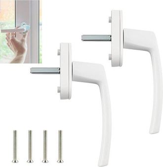 OEM Manillas De Aluminio Blanco Para Ventanas, 2 Unidades, Longitud Del Pasador De 35 Mm, Aptas Para Ventanas Y Puertas