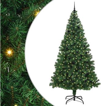 vidaXL Árbol de Navidad artificial Verde 240 cm PVC y Acero y Plástico vidaXL