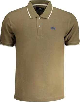 La Martina Cotton Polo Shirt - Heren - Polos - Groen - 2XL - Katoen - Tops