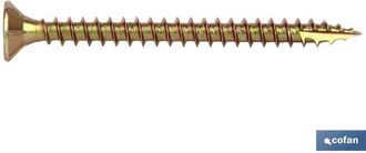 cofan Din 7505a Torx (t-25) M-5x120 Caja 200 Unid., Tornillo Para Aglomerado (rosca Madera) Rosca Parcial Din-7505a. Cabeza Avellanada Mortaja Torx. - Cofan