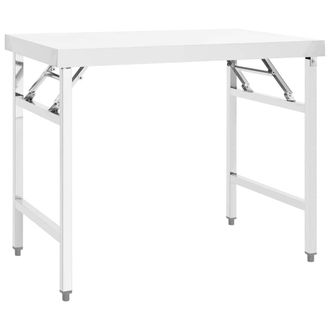 vidaXL Vidaxl - Mesa De Trabajo Plegable Para Cocina Acero 100x60x80 Cm