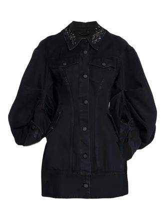 Simone Rocha embellished denim jacket - Black