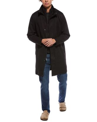 Elie Tahari Funnel Neck Trench Coat