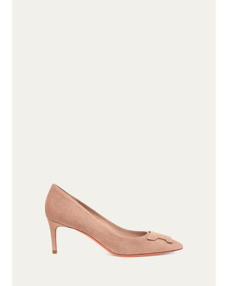 Santoni Sibille 85mm Suede Pumps