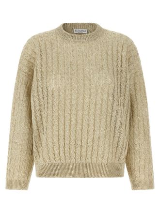 Brunello Cucinelli Beige Linen Womens Cardigan