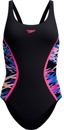 Speedo Hyperboom Splice Muscleback One Piece Badeanzug f&uuml;r Damen | schwarz