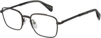 Yohji Yamamoto Metalen Rechthoekige Optische Monturen in Gunmetal - Heren - Brillen - Grijs - ONE Size - Accessoires