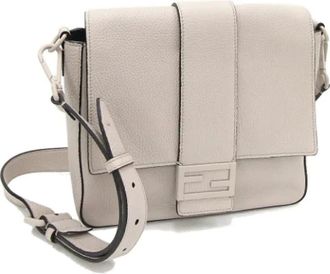 Fendi Pre-owned Shoulder Bags, female, Gray, Size: ONE SIZE Pre-owned Leather fendi-bags