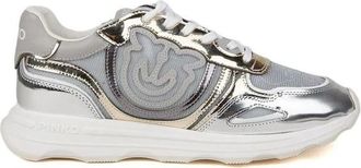 Pinko Zoe 18A Sneaker Mirror/Mesh/Patent - Dames - Sneakers - Grijs - 37 EU - Leer - Schoenen