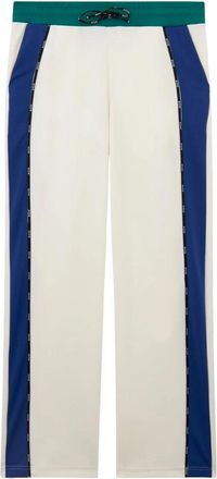 GCDS Color-block Trainingsbroek - Dames - Straight fit broeken - Wit - L - Broeken
