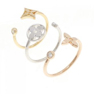 Louis Vuitton Yellow Gold (18K) Pink Gold (18K) White Gold (18K) Band Ring (Pre-Owned)