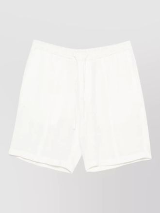 Emporio Armani linen shorts single back pocket detail