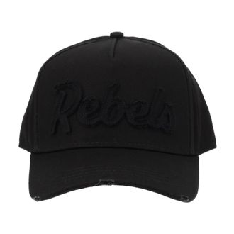 Dsquared2 Rebels Baseball Cap - Heren - Petten - Zwart - ONE Size - Katoen - Accessoires