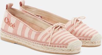 Chlo&eacute; Chlo&eacute; Isla striped canvas espadrilles