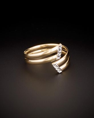 Italian Gold, Inc 14K Italian Gold Two-Tone Double Bypass Ring