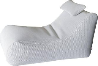 Dmora Dmora - Puf Hck, Sill&oacute;n Multiusos, Puf, Puf Reposapi&eacute;s, Made In Italy, 70x120 H65 Cm, Blanco