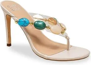 Chase + Chloe by Intouch Footwear Beaded Strap Sandal in White Patent at Nordstrom Rack, Size 7.5