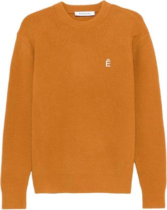 Études Studio ribbed round-neck sweater - Orange