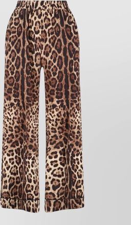 Dolce & Gabbana animal print wide leg relaxed trousers