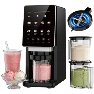OEM M&aacute;quina Para Hacer Helados, 8 Programas Preestablecidos, Funci&oacute;n De Autolimpieza, Color Negro