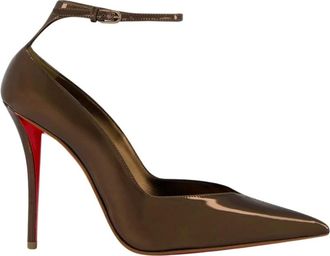 Christian Louboutin Schoenen, Dames, Bruin, 37 EU, Leer, Erozee Pomp
