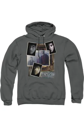 Gildan Harry Potter Trio Collage Adult Pull Over Hoodie / Hooded Sweatshirt