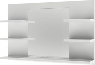 Vicco Specchio contenitore bagno Wilbur, Bianco, 78 x 50 cm con ripiani, Vicco