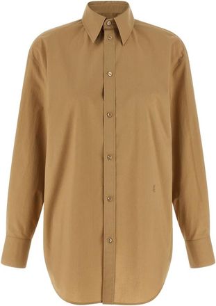 Saint Laurent Shirts - Dames - Overhemden - Bruin - M - Overhemden