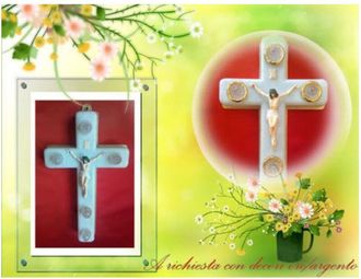 Trade Shop Trade Shop - Crocetta Crocetta Votiva Con Luz El&eacute;ctrica Con Luces Led De Cristo Bater&iacute;as Incluidas - 10 Led