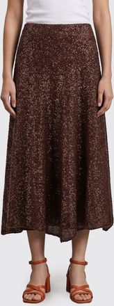 Brunello Cucinelli Gonna in lino cashmere e seta con paillettes Brunello Cucinelli