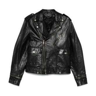Golden Goose Biker Jacket - Heren - Leren en Su&egrave;de Jassen - Zwart - M - Leer - Jassen