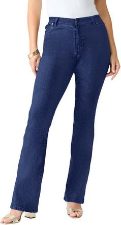 Roaman's Plus Size 24/7 Stretch Bootcut Jean in Dark Wash at Nordstrom, Size 38