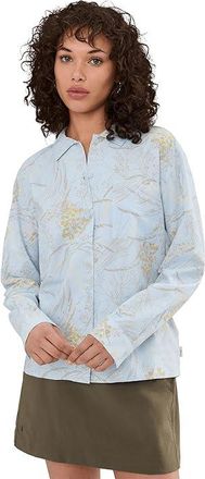 Royal Robbins Expedition III Long Sleeve Womens Clothing Skyway Meadow Print : XL, Polyester