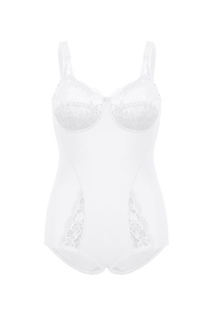 Susa Body SUSA Latina, Damen, Gr. 100, Cup D, weiss (wei&szlig;), Obermaterial: 78% Polyamid, 15% Elasthan, 7% Baumwolle, figurbetont, Bodys Body, stark formend,