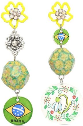 Amir Slama drop-design earrings - Green