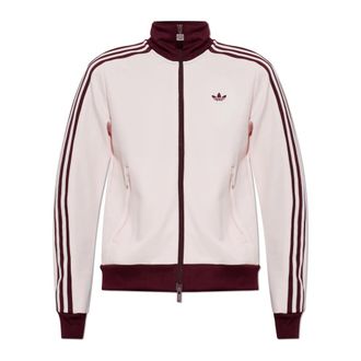 adidas Logo Sweatshirt - Dames - Vesten met rits - Roze - L - Satijn - Hoodies & sweatvesten