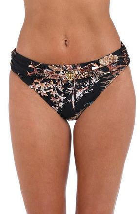 L'agence Miya Jungle Classic Bikini Bottoms in Black at Nordstrom, Size X-Large