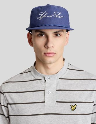 Lyle & Scott Lyle And Scott Mens Embroidered Canvas Rope Cap - Blue - Size: 1SZ