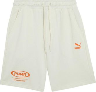 Puma Classics Dance Crew Logo Printed Short White Orange 627177-65