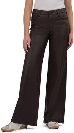 Kut from the Kloth Jean Coated Wide Leg Pants in Chocolate at Nordstrom Rack, Size 12