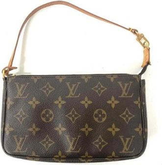 Louis Vuitton Pre-owned M51980 Pochette Pouch - Dames - Vintage Handtas - Bruin - ONE Size - Leer - Vintage