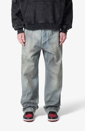 mnml Ultra Baggy Oil Stain Jeans in Vintage Blue at Nordstrom Rack, Size 30