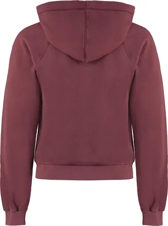Palm Angels Mens Burgundy Cotton Hoodie Elastane Jumpers Sweater