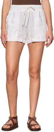 Sanctuary Carefree Linen Shorts in White at Nordstrom, Size X-Large