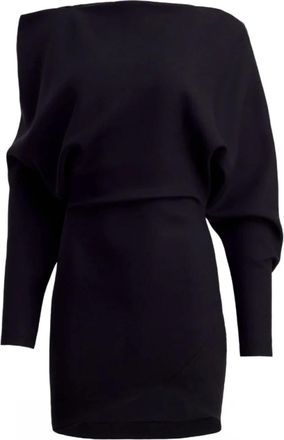 Khaite Juniper Draped Minidress - Dames - Korte kleedjes - Zwart - XL - Kleedjes