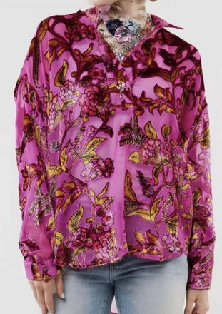 Aratta Holiday Jewels Blouse In Fuchsia