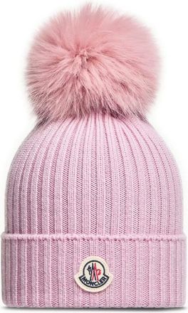 Moncler Berretto in lana con pon pon - - Sport - Donna - Rosa - L