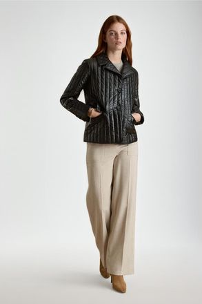 FURNIQ Tabitha Leather Coat in Black at Nordstrom, Size X-Small