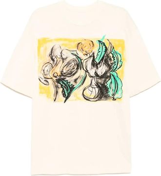 JNBY T-shirt con grafica - Toni neutri