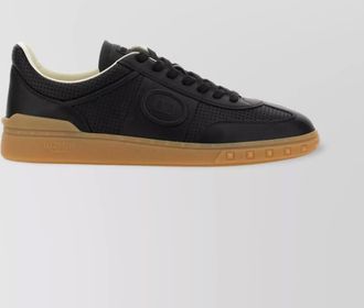 Valentino Garavani perforated round toe rubber sole sneaker